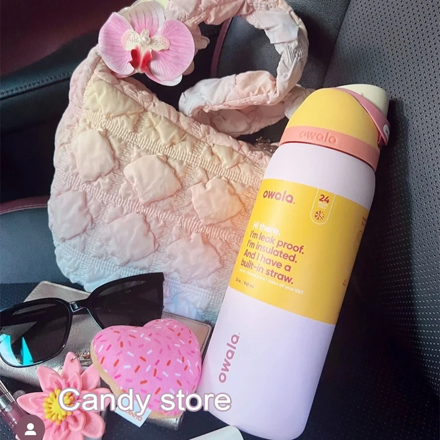 Stainless Steel Water Bottle with Straw,