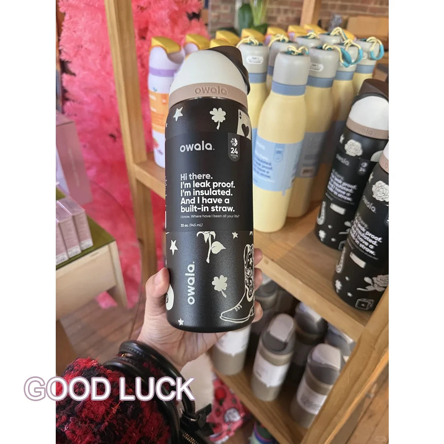 Stainless Steel Water Bottle with Straw,