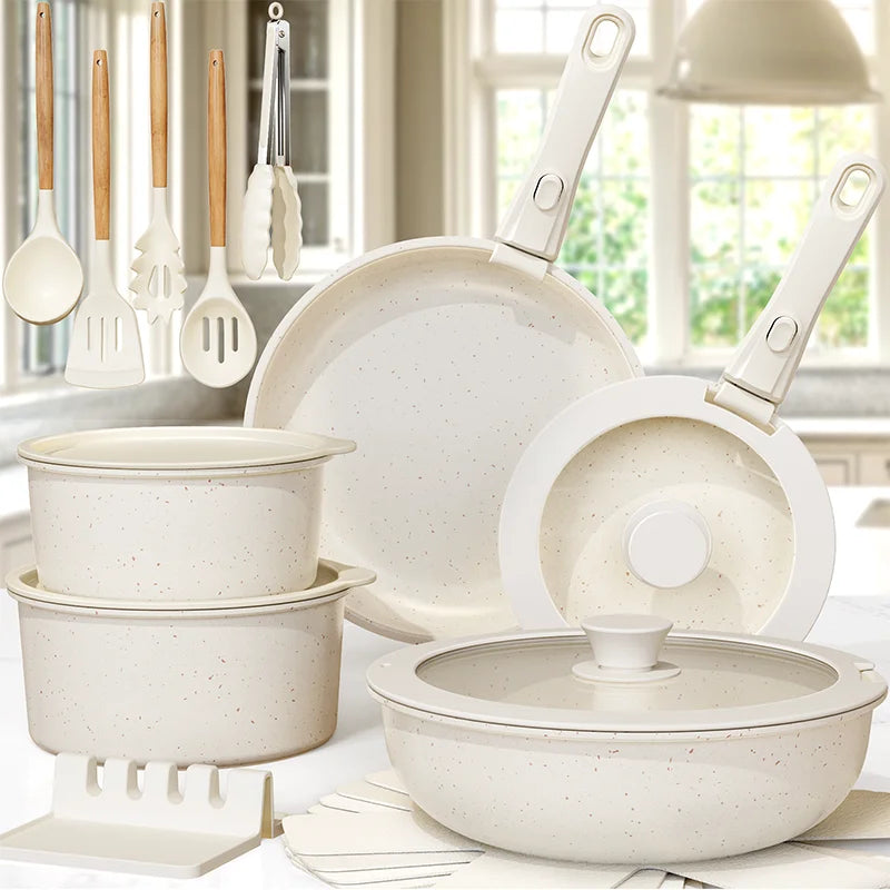 21 Piece Ceramic Cookware Set