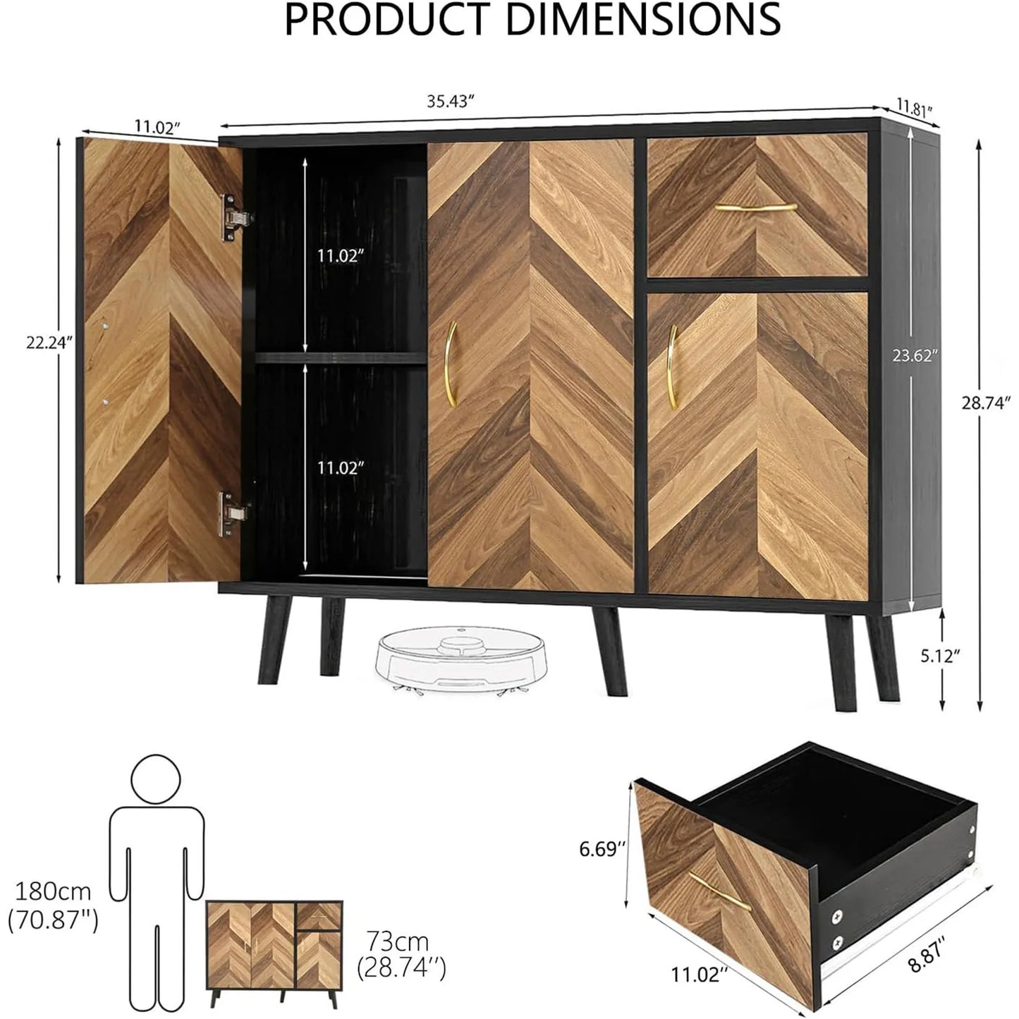 Sideboard Buffet with Drawers