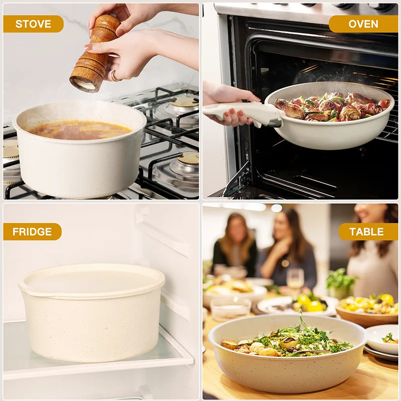 21 Piece Ceramic Cookware Set