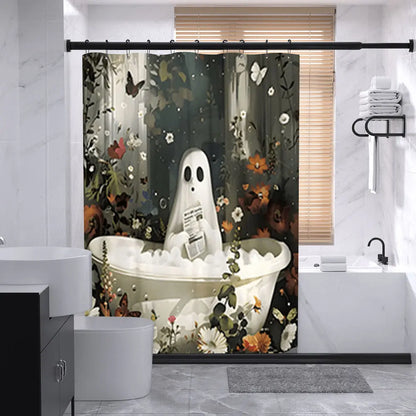 Halloween Bathtub Curtain with Hooks