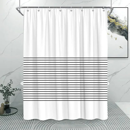 Abstract Lined Shower Curtain