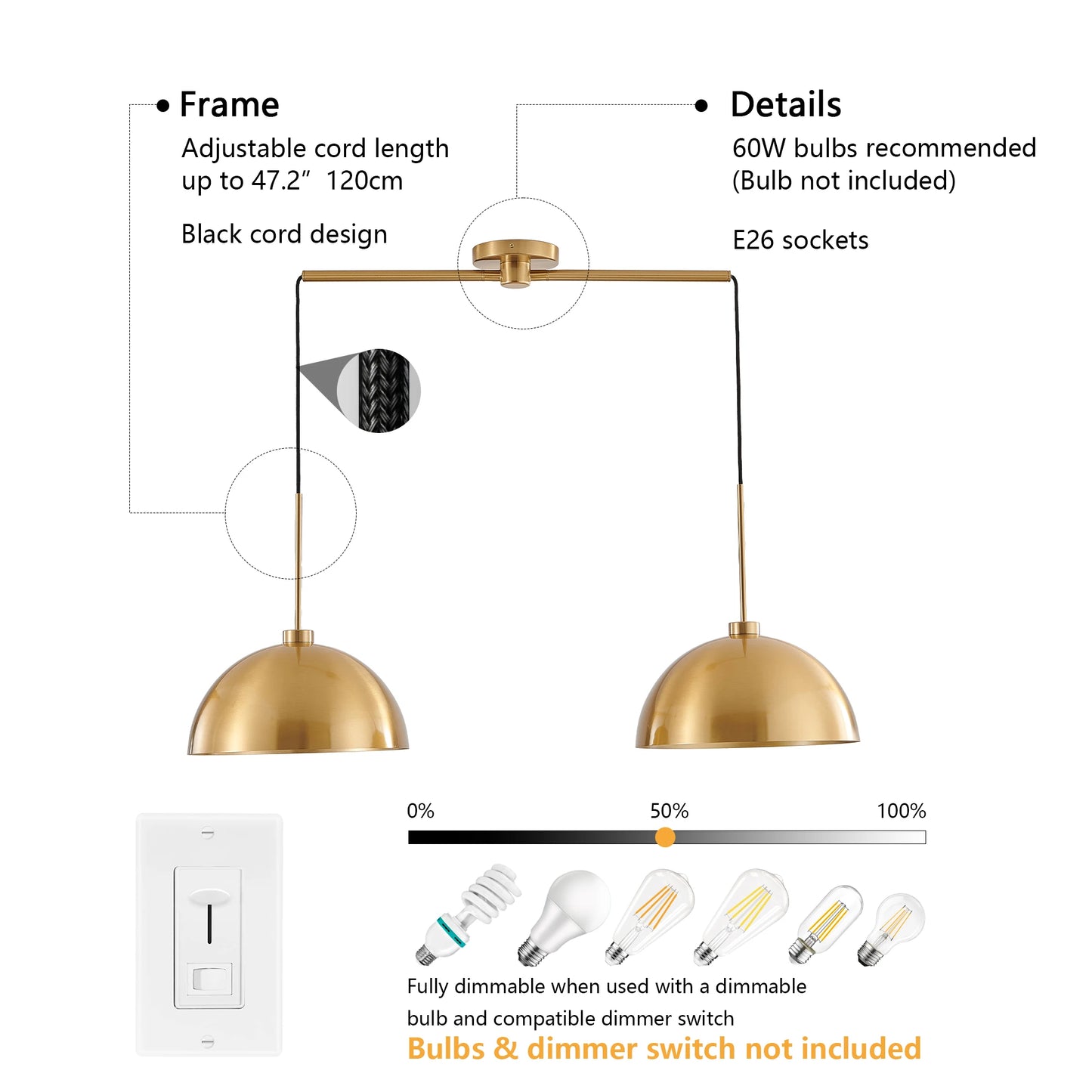 Adjustable Ceiling Hanging Lamp