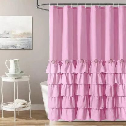 Farmhouse Shower Curtain Set with 12 Hooks