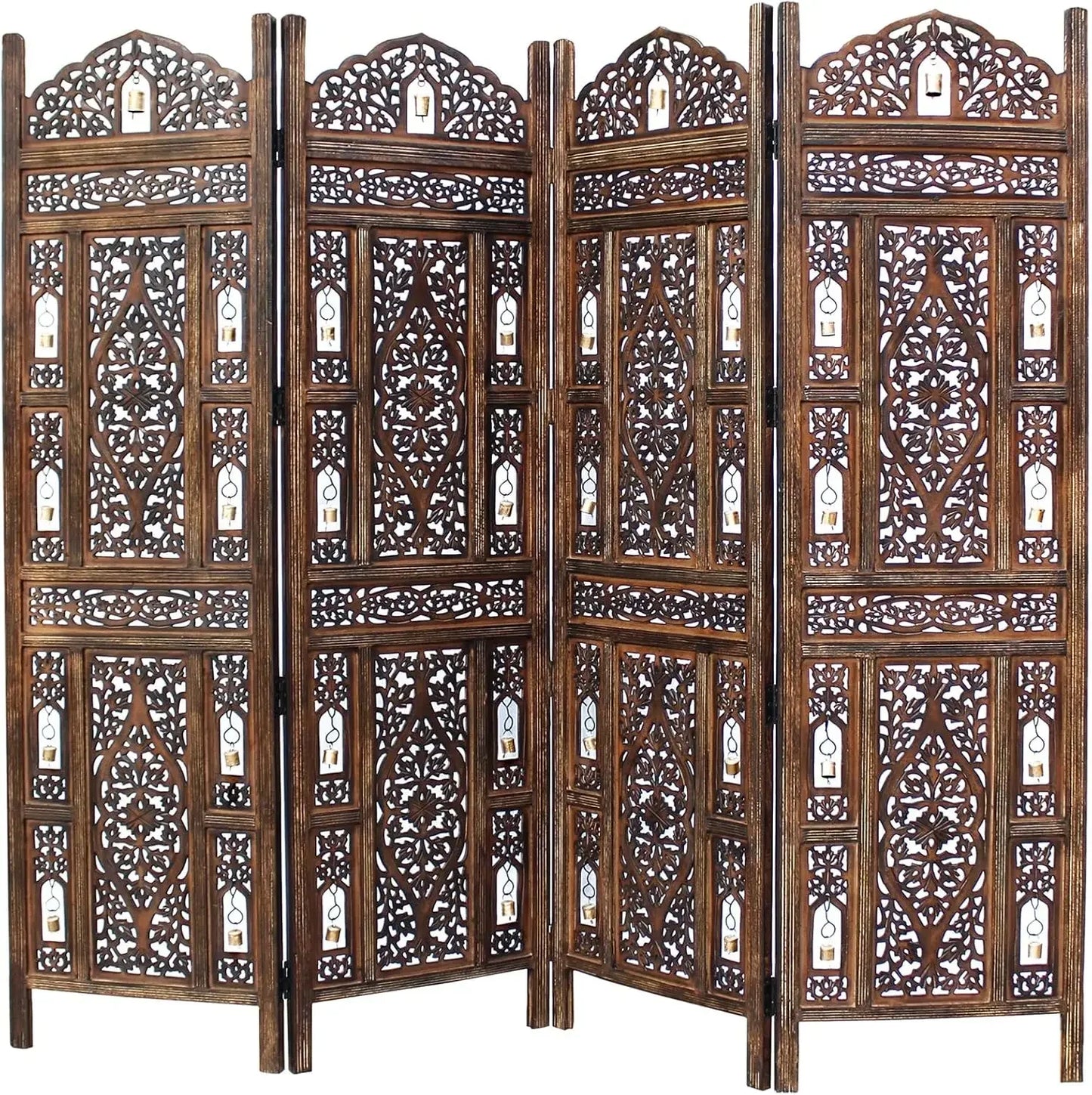 4 Panel Folding 72 X 80 - Decorative Wood Screen