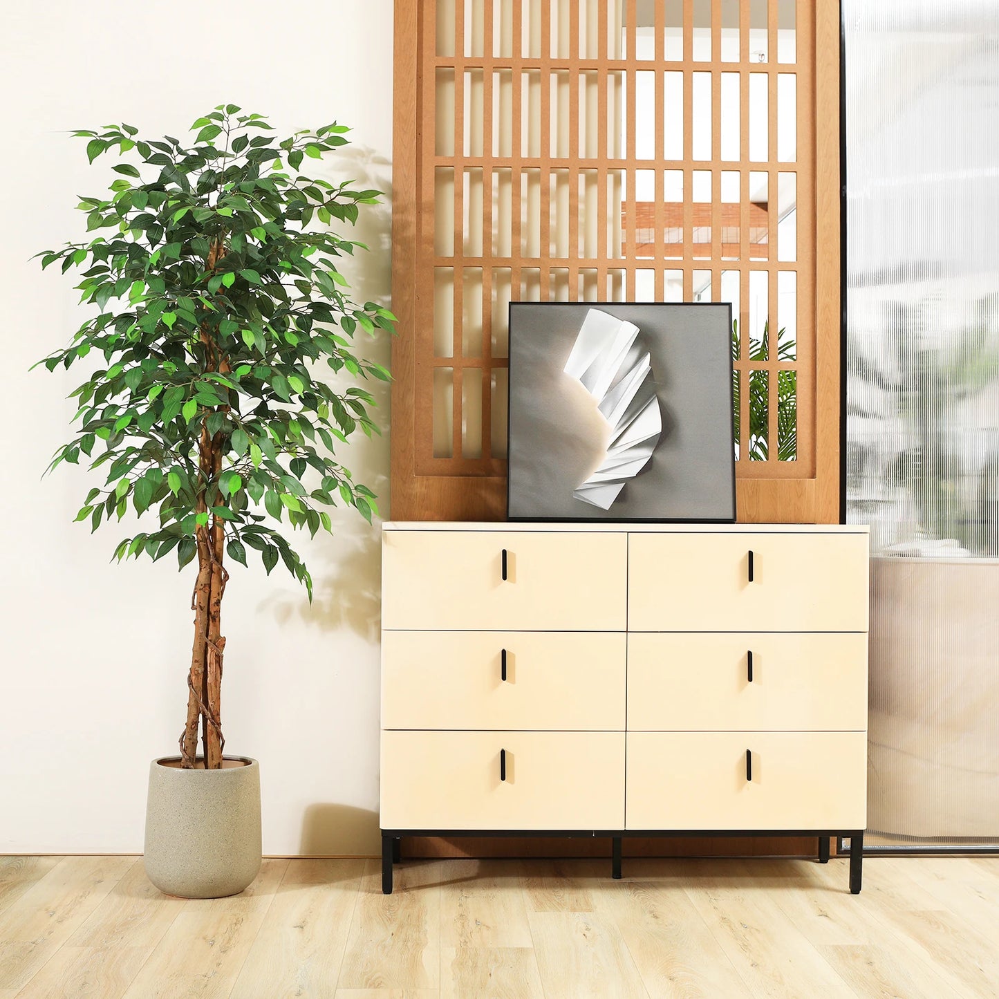 Fake Ficus Tree in Pot for Home Decor