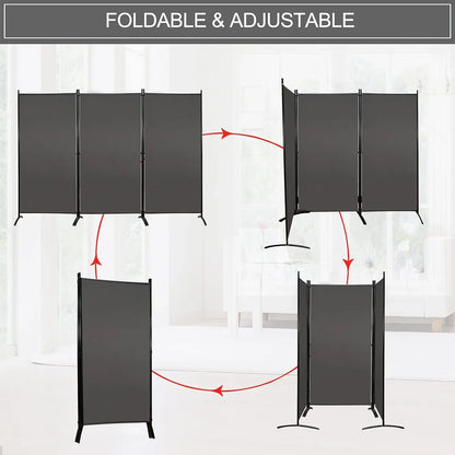 Partition Room Dividers 3 Panel 6 Ft Tall