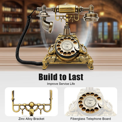 Antique Rotary Phone Decoration