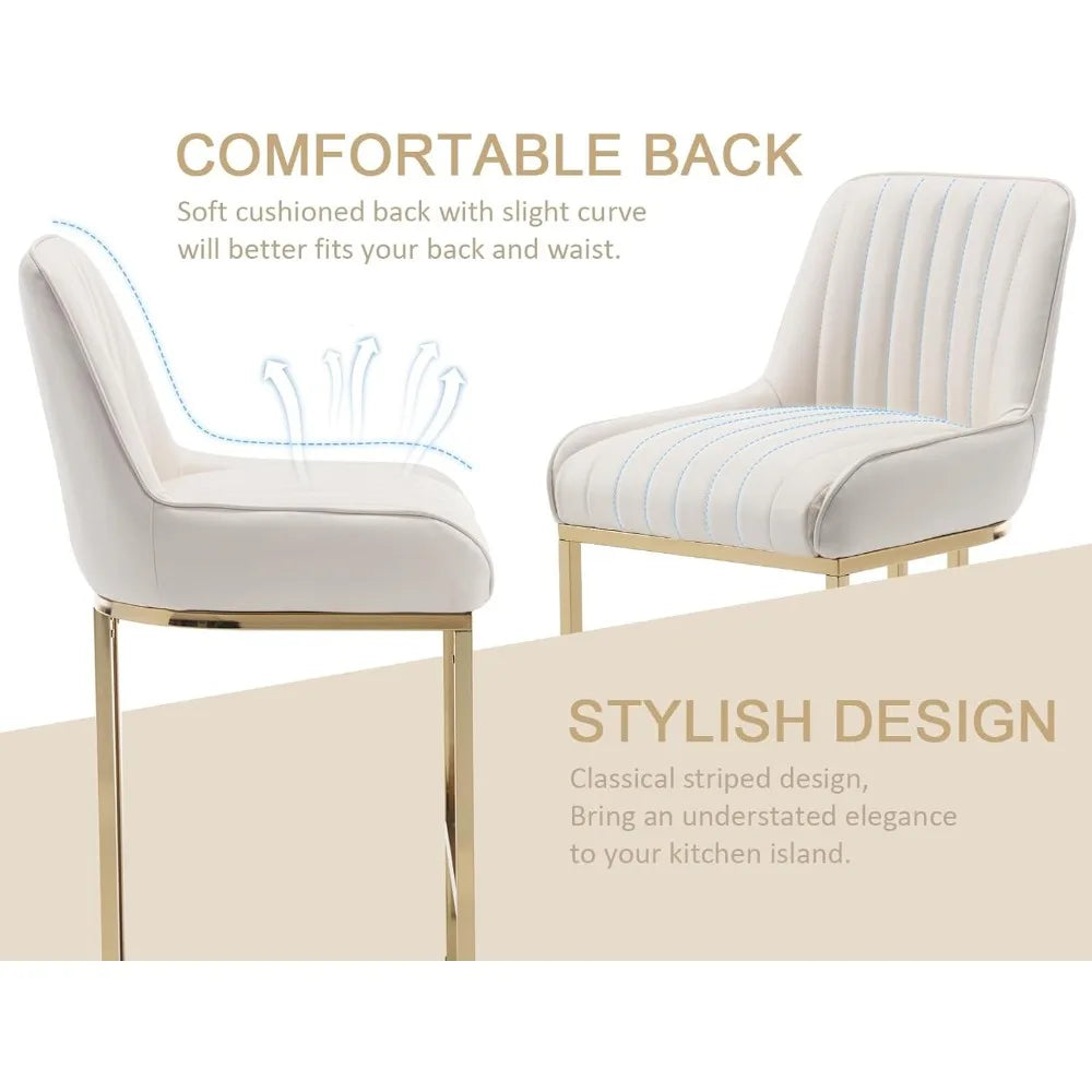 Set of 2 Modern Kitchen Counter Stools