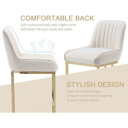 Set of 2 Modern Kitchen Counter Stools