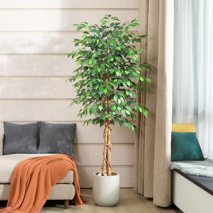 Fake Ficus Tree in Pot for Home Decor