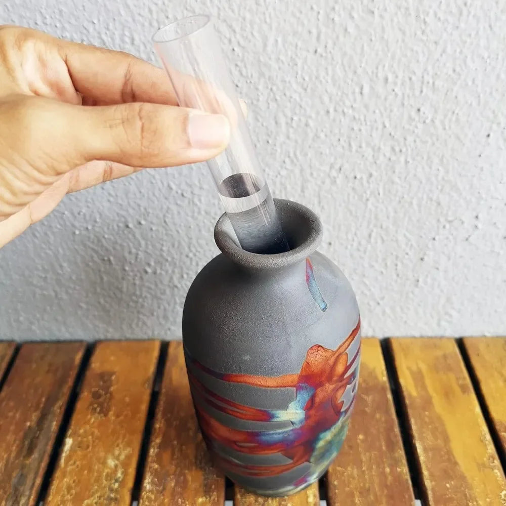 7 inch Raku Ceramic Pottery Vase