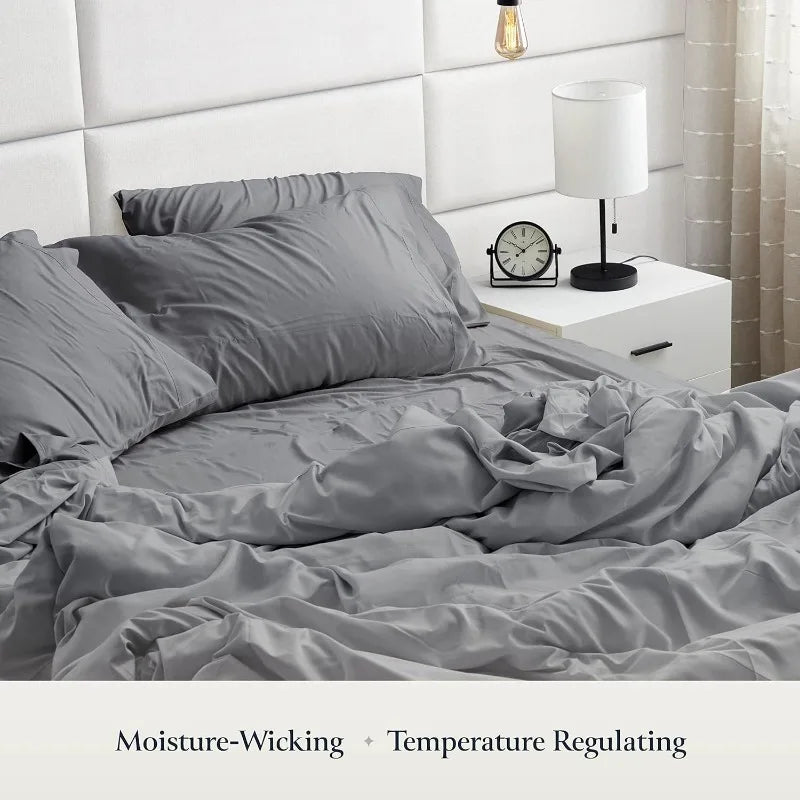 Luxury 6 Piece Queen Size Sheets & Pillowcase Set,