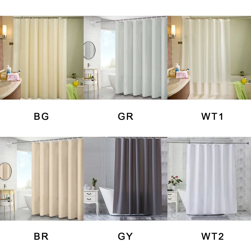 Bathroom Shower Curtains PEVA Waterproof Thickening Bath Curtain With Hooks Rustproof Metal Grommets Shower Curtain Crip gang