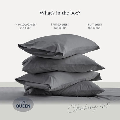 Luxury 6 Piece Queen Size Sheets & Pillowcase Set,