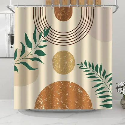 Boho Shower Curtain with Hooks