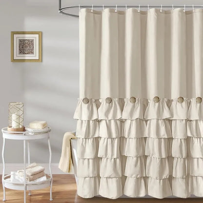 Farmhouse Shower Curtain Set with 12 Hooks