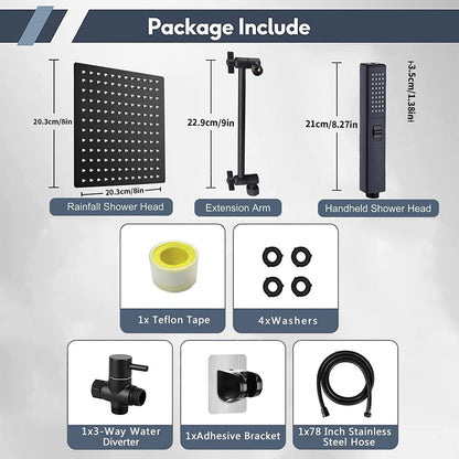 stainless steel pressurized shower set