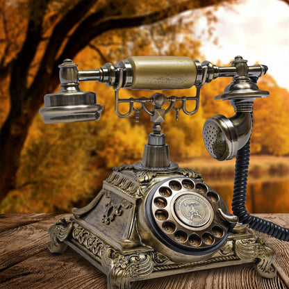 Antique Rotary Phone Decoration