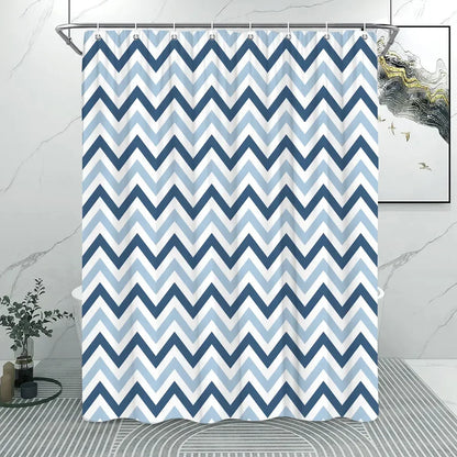 Abstract Lined Shower Curtain