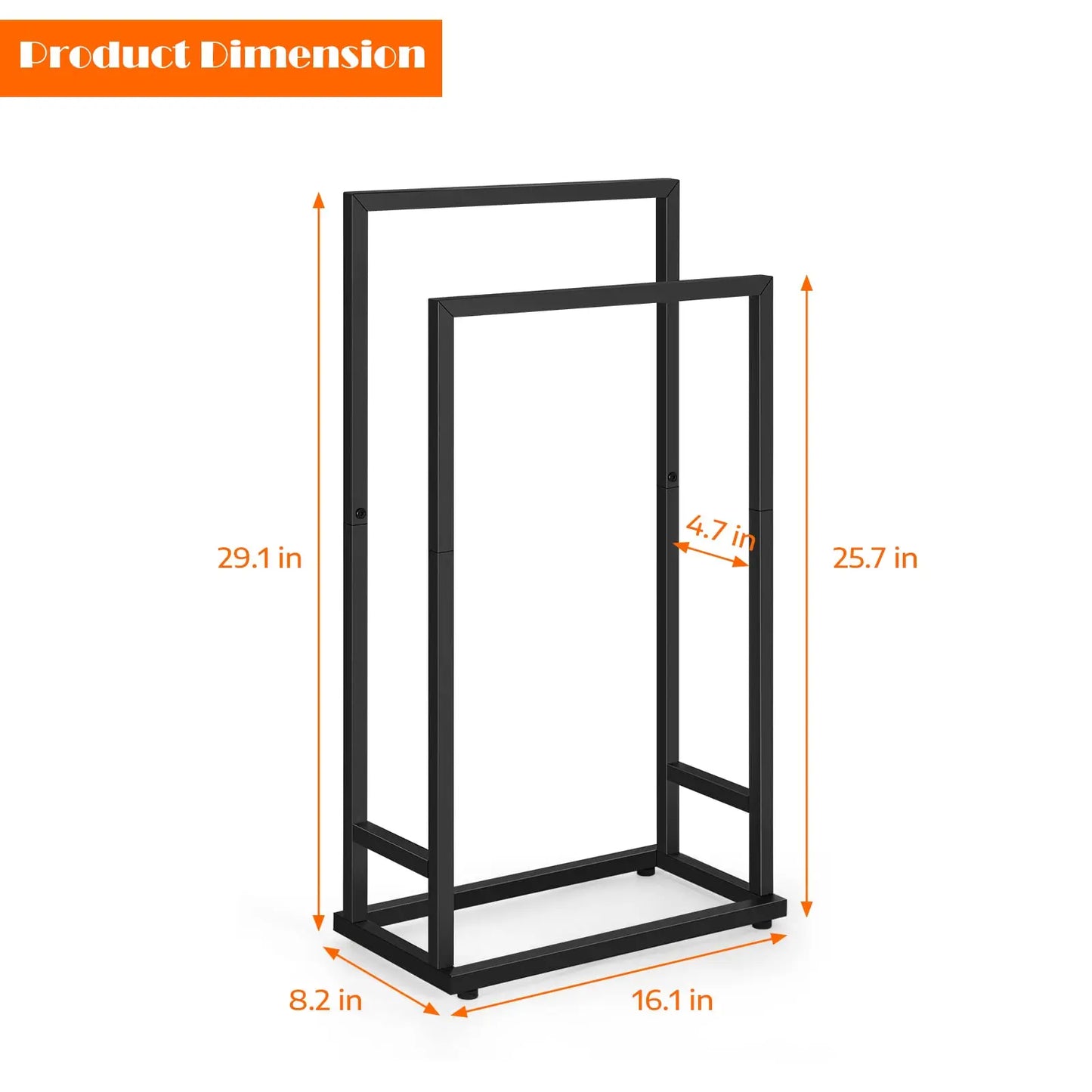 2-Tier Freestanding Towel Rack