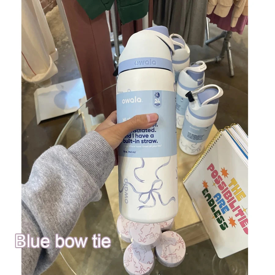 Stainless Steel Water Bottle with Straw,