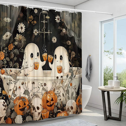 Halloween Bathtub Curtain with Hooks