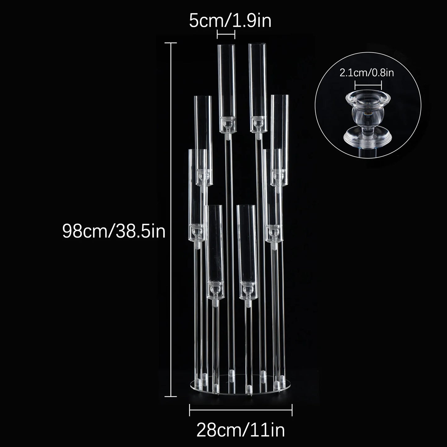 Tall Acrylic Candelabra