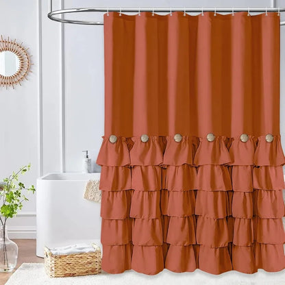 Farmhouse Shower Curtain Set with 12 Hooks