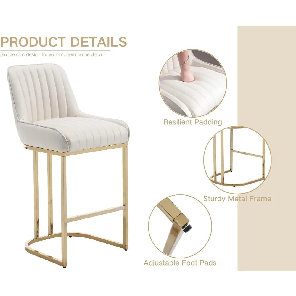 Set of 2 Modern Kitchen Counter Stools