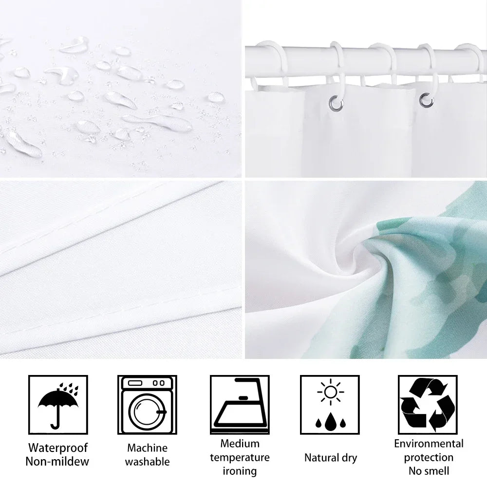 Abstract Lined Shower Curtain