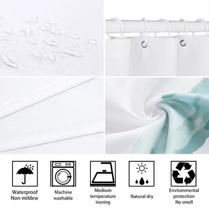 Abstract Lined Shower Curtain