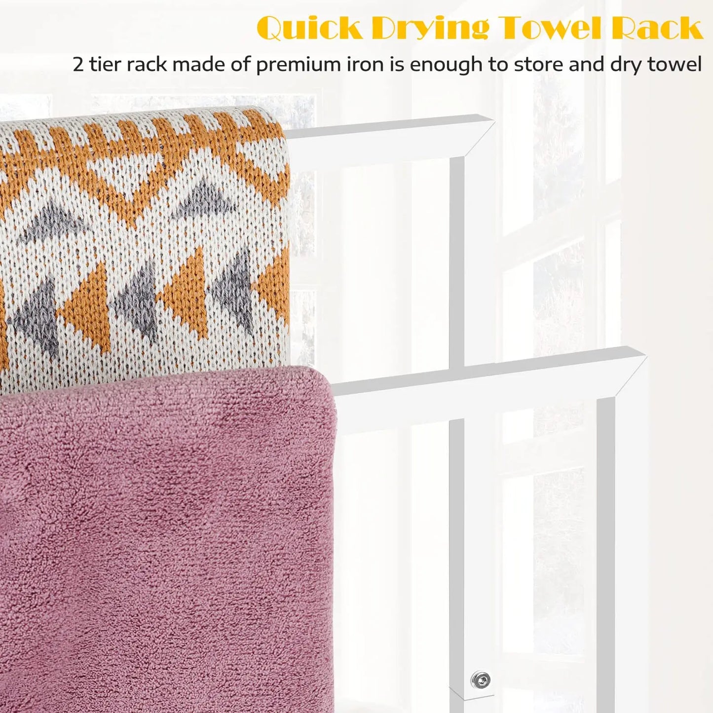 2-Tier Freestanding Towel Rack