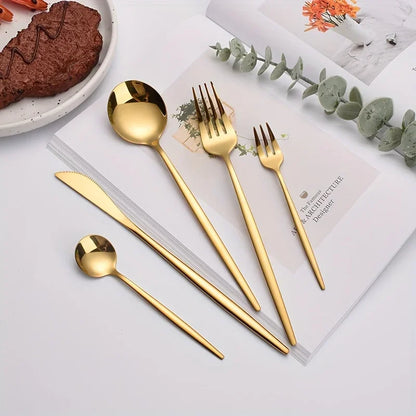 60pcs Stainless Steel - Luxe Golden set