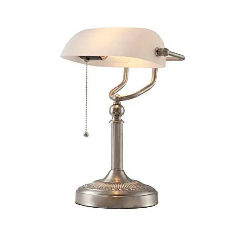 Green/White Color Glass Desk Lamp