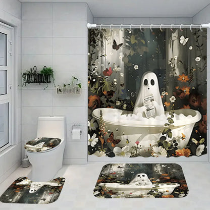 Halloween Bathtub Curtain with Hooks