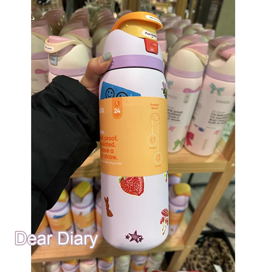 Stainless Steel Water Bottle with Straw,
