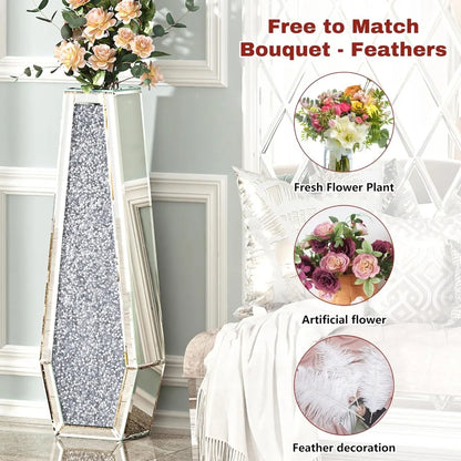 Crushed Diamond Floor Vase