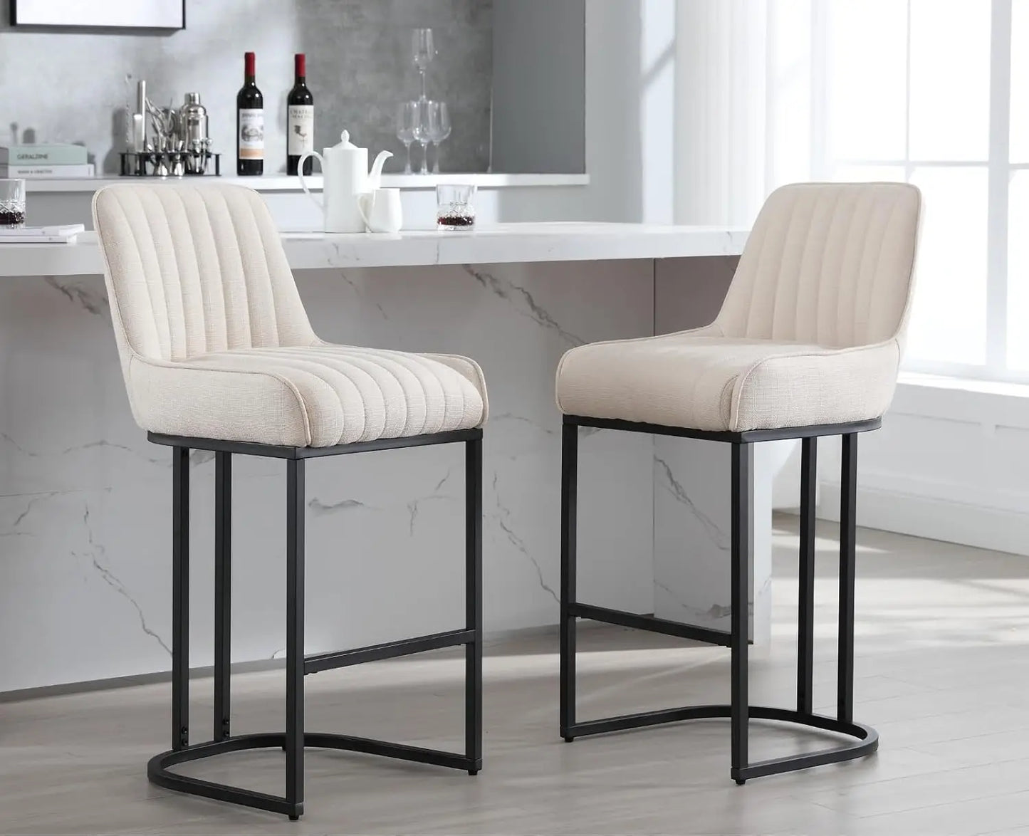 Set of 2 Modern Kitchen Counter Stools