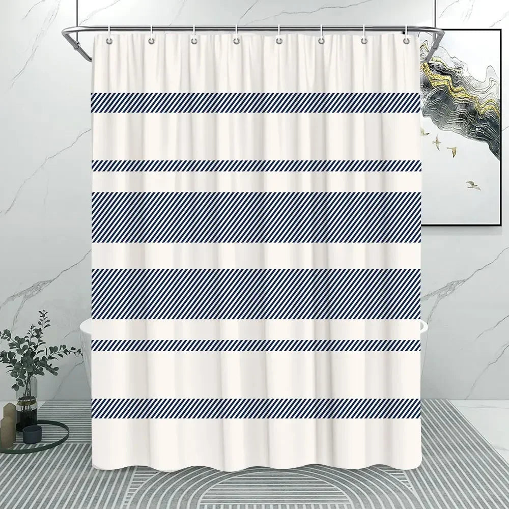 Abstract Lined Shower Curtain