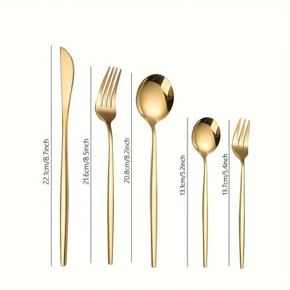 60pcs Stainless Steel - Luxe Golden set