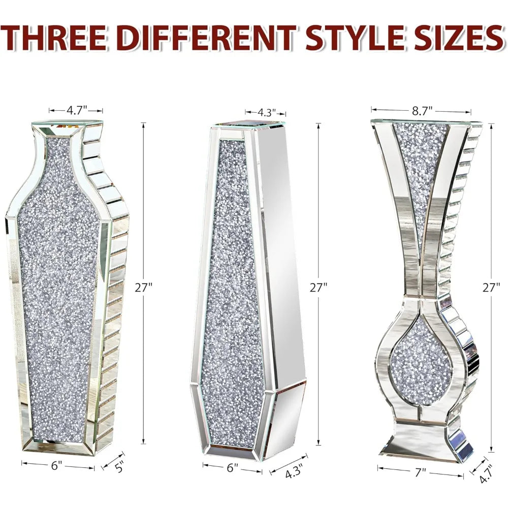 Crushed Diamond Floor Vase