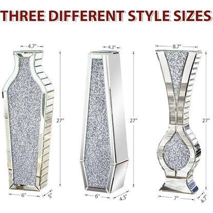 Crushed Diamond Floor Vase