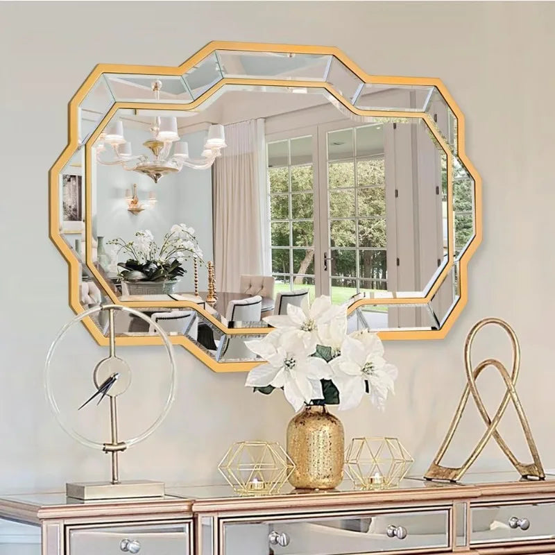 Mirror with Beveled Glass, for Bathroom or Entryway