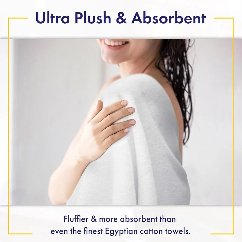 Bamboo Viscose Bath Towels - Ultra Soft & Plush 700 GSM Luxury Bath Towels - Super Absorbent & Quick Drying - 6 Piece Towel Set