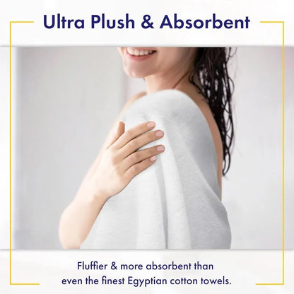 Bamboo Viscose Bath Towels - Ultra Soft & Plush 700 GSM Luxury Bath Towels - Super Absorbent & Quick Drying - 6 Piece Towel Set