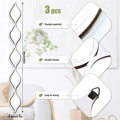 3 Piece Boho Mirror Art Decals