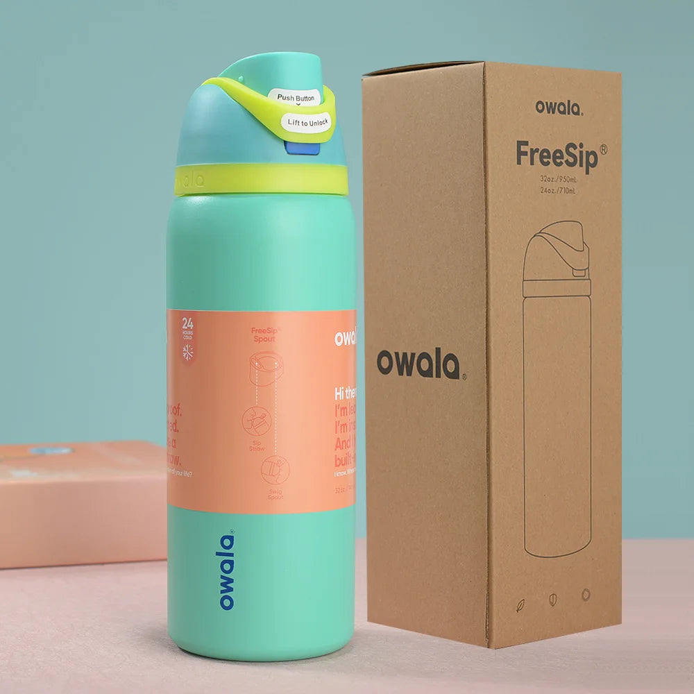 Stainless Steel Water Bottle with Straw,