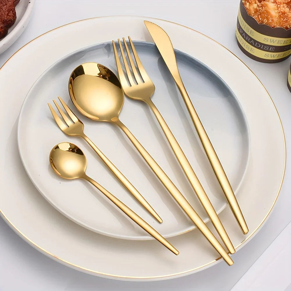 60pcs Stainless Steel - Luxe Golden set
